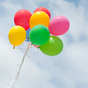 Balloons in the sky